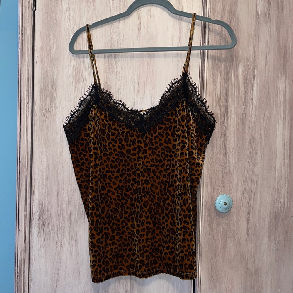Velvet leopard top